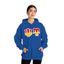 Psi Upsilon Two Toned Greek Lettered Hooded Sweatshirts