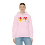 Psi Upsilon Two Toned Greek Lettered Hooded Sweatshirts