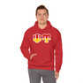 Psi Upsilon Two Toned Greek Lettered Hooded Sweatshirts
