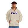 Sigma Alpha Mu Two Toned Greek Lettered Hooded Sweatshirts