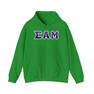 Sigma Alpha Mu Two Toned Greek Lettered Hooded Sweatshirts