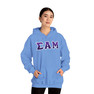 Sigma Alpha Mu Two Toned Greek Lettered Hooded Sweatshirts