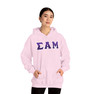 Sigma Alpha Mu Two Toned Greek Lettered Hooded Sweatshirts