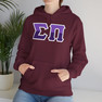 Sigma Pi Two Toned Greek Lettered Hooded Sweatshirts