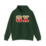 Theta Chi Two Toned Greek Lettered Hooded Sweatshirts