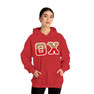 Theta Chi Two Toned Greek Lettered Hooded Sweatshirts