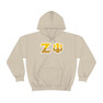 Zeta Psi Two Toned Greek Lettered Hooded Sweatshirts