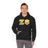 Zeta Psi Two Toned Greek Lettered Hooded Sweatshirts