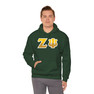 Zeta Psi Two Toned Greek Lettered Hooded Sweatshirts