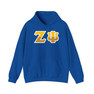 Zeta Psi Two Toned Greek Lettered Hooded Sweatshirts