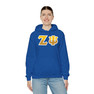 Zeta Psi Two Toned Greek Lettered Hooded Sweatshirts