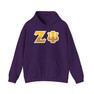 Zeta Psi Two Toned Greek Lettered Hooded Sweatshirts