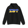 Zeta Beta Tau Two Toned Greek Lettered Hooded Sweatshirts