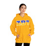 Zeta Beta Tau Two Toned Greek Lettered Hooded Sweatshirts