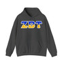 Zeta Beta Tau Two Toned Greek Lettered Hooded Sweatshirts