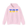 Zeta Beta Tau Two Toned Greek Lettered Hooded Sweatshirts