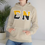 Sigma Nu Two Toned Greek Lettered Hooded Sweatshirts