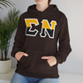 Sigma Nu Two Toned Greek Lettered Hooded Sweatshirts