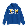 Sigma Nu Two Toned Greek Lettered Hooded Sweatshirts