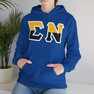 Sigma Nu Two Toned Greek Lettered Hooded Sweatshirts