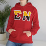 Sigma Nu Two Toned Greek Lettered Hooded Sweatshirts