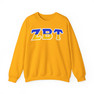 Zeta Beta Tau Two Toned Greek Lettered Crewneck Sweatshirts