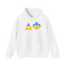 Delta Phi Two Toned Greek Lettered Hooded Sweatshirts