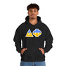 Delta Phi Two Toned Greek Lettered Hooded Sweatshirts