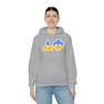 Delta Phi Two Toned Greek Lettered Hooded Sweatshirts