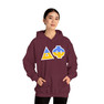Delta Phi Two Toned Greek Lettered Hooded Sweatshirts