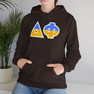 Delta Phi Two Toned Greek Lettered Hooded Sweatshirts