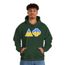 Delta Phi Two Toned Greek Lettered Hooded Sweatshirts
