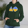 Delta Phi Two Toned Greek Lettered Hooded Sweatshirts