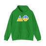 Delta Phi Two Toned Greek Lettered Hooded Sweatshirts