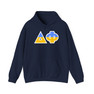 Delta Phi Two Toned Greek Lettered Hooded Sweatshirts