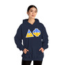 Delta Phi Two Toned Greek Lettered Hooded Sweatshirts