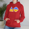 Delta Phi Two Toned Greek Lettered Hooded Sweatshirts