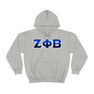 Printify Zeta Phi Beta Two Tone Lettered Hooded Sweatshirts 