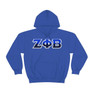 Printify Zeta Phi Beta Two Tone Lettered Hooded Sweatshirts 