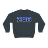 Printify Zeta Phi Beta Two Tone Lettered Crew Sweatshirts 