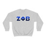 Printify Zeta Phi Beta Two Tone Lettered Crew Sweatshirts 