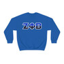 Printify Zeta Phi Beta Two Tone Lettered Crew Sweatshirts 