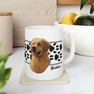 Printify Golden Retriever Paw Print Coffee Mugs 