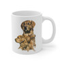 Printify Golden Retriever Profile Coffee Mugs 