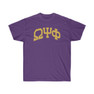 Printify Omega Psi Phi Greek Lettered Arch T-Shirts 