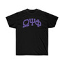 Printify Omega Psi Phi Greek Lettered Arch T-Shirts 