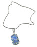 Zeta Phi Beta Double-Sided Dog Tag With Stones And Chain