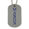 Masonic Silver Double-Sided Dog Tag W/Chain