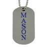 National Sportswear Emblem Masonic Silver Double-Sided Dog Tag W/Chain 