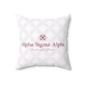 Alpha Sigma Alpha Elevate & Influence Pattern Square Pillow